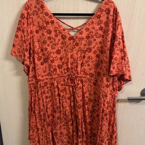 Torrid Tunic Top, Handkerchief Bottom